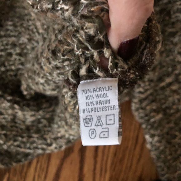 Soft Chocolate Brown woven cowl neck sweater top - Picture 6 of 6